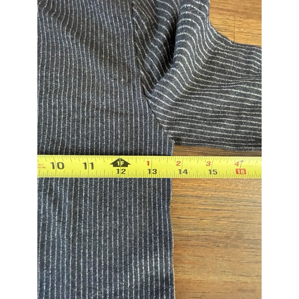 EMILIO CAVALLINI Top Medium Stretch Knit Mock Neck Body-con Gray Beige Italy - Picture 7 of 16